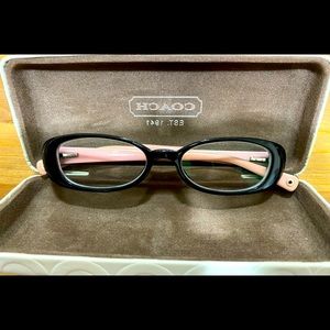 Coach prescription glasses with hard shell case